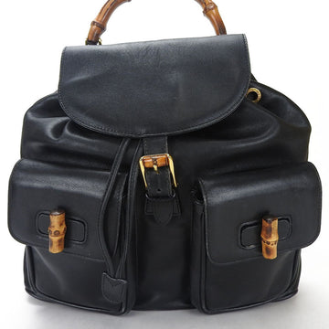 GUCCI bamboo backpack rucksack  003.2058.0016 bag ladies leather black banboo