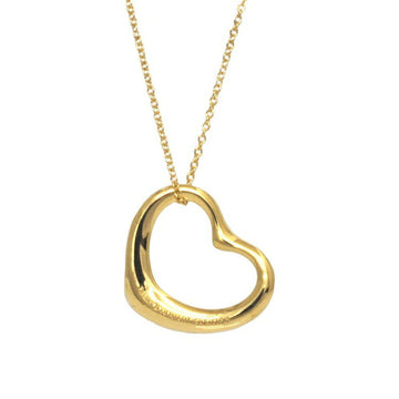 TIFFANY Open Heart Necklace YG Yellow Gold Elsa Peretti 750 K18 &Co. 22mm K18YG Women's Pendant