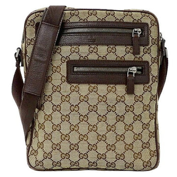 GUCCI Bag Women's Men's Brand Shoulder GG Canvas Brown Beige 92551 Crossbody