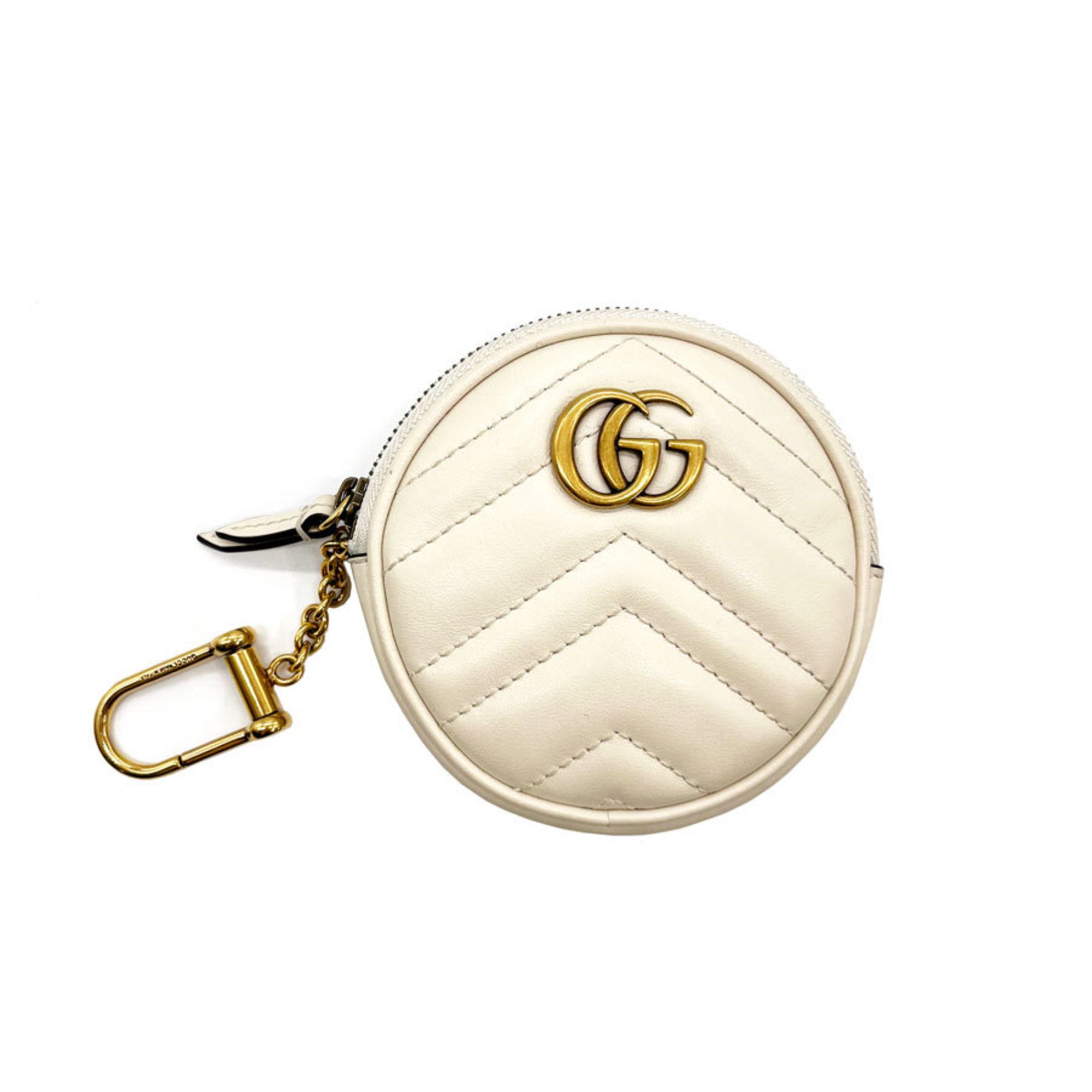 550154 Gucci GG Marmont Mini Round Shoulder Bag-Black