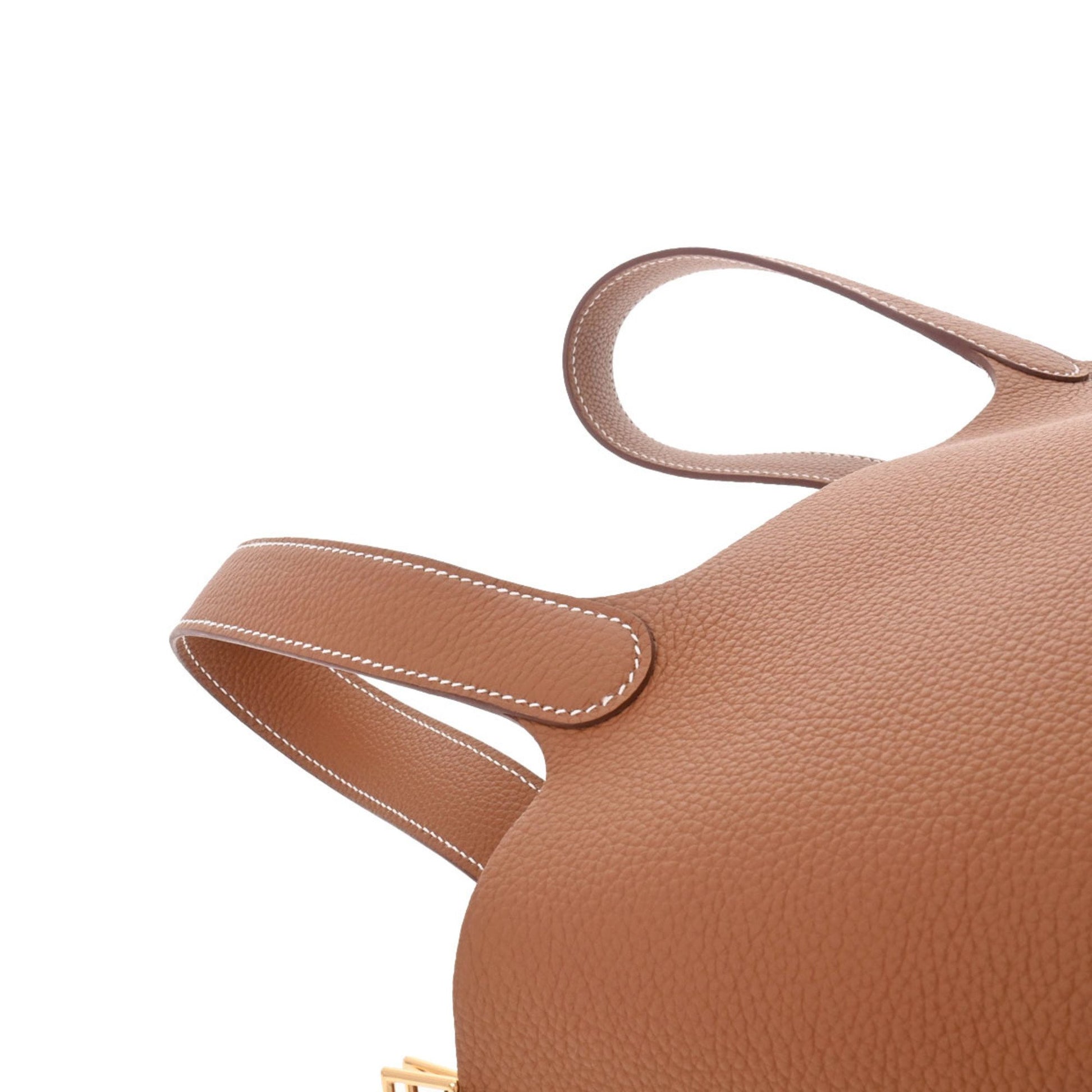 Hermes Gold Taurillon Clemence Leather Picotin Lock 18 Bag Hermes