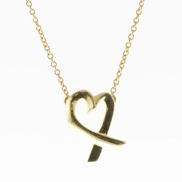 TIFFANY&Co. Loving Heart Necklace 18K K18 Yellow Gold Women's