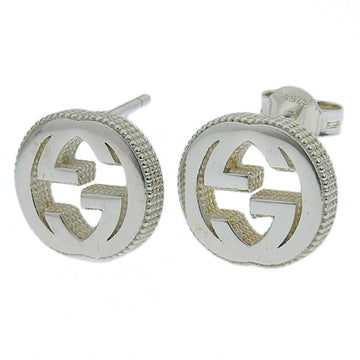 GUCCI SV925 Interlocking G Earrings Silver Women's