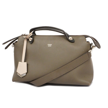 FENDIAuth  2way Bag By The Way Women's Leather Handbag,Shoulder Bag Khaki