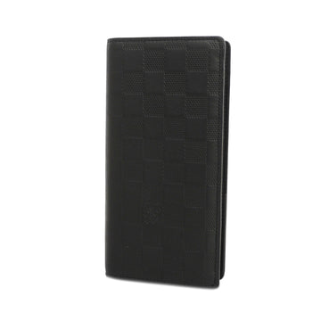 LOUIS VUITTONAuth  Damier Infini Portofeuil Blaza N63010 Long Wallet Onyx