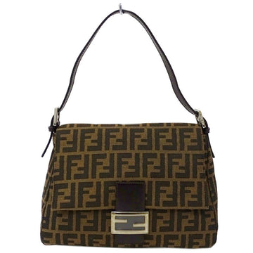 Fendi Zucca Women's Canvas Shoulder Bag Brown