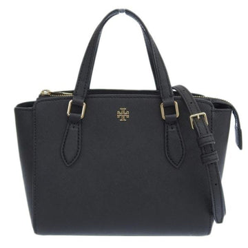 TORY BURCH Leather Handbag Black Ladies