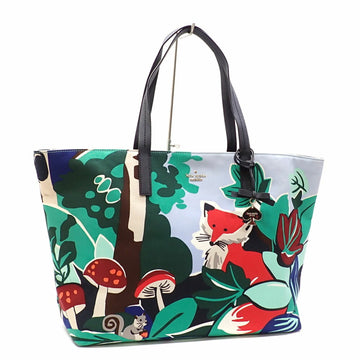 KATE SPADE Tote Bag Ladies Multicolor Canvas Animal Pattern Mushroom