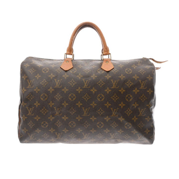 LOUIS VUITTON Monogram Speedy 40 Brown M41522 Unisex Canvas Handbag