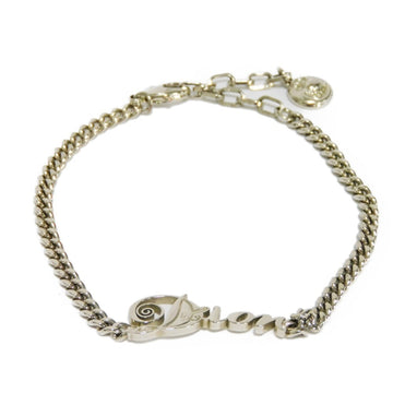 DIOR HOMME Bracelet Logo Chain Crystal Medallion Kenny Scharf Silver Men's Accessories Jewelry