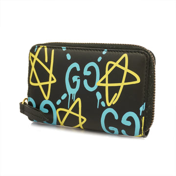 GUCCIAuth  Ghost 448465 Women's Leather Coin Purse/coin Case Black