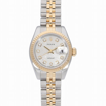 Rolex Datejust Silver Computer 179173G No. F Women's Watch