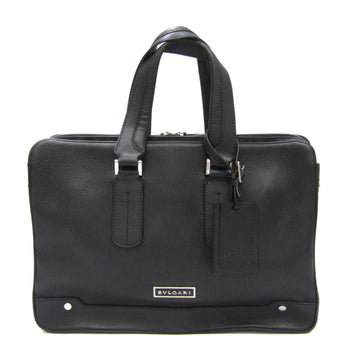 BVLGARI Urban 32258 Men's Leather Briefcase,Handbag Black