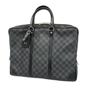 LOUIS VUITTONAuth  Damier Graphite Porto De Cuman Voyage N41125 Men's Briefcase