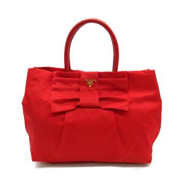 PRADA Tote Bag Red Nylon BN1601