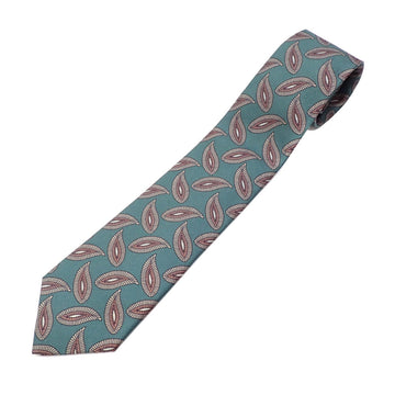 CHANEL tie men's silk green brown