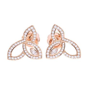 HARRY WINSTON K18PG Diamond Lily Cluster Earrings Ladies