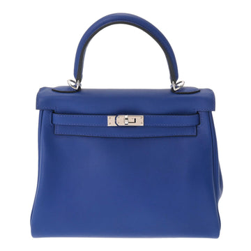 HERMES Kelly 25 Inner Stitch Blue Electric Palladium Hardware C Stamp [Around 2018] Women's Vaux Swift Bag