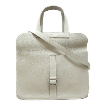 HERMES Alezan31 2way handbag bag Ivory Taurillon Clemence leather