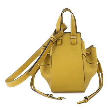 LOEWE Hammock Drawstring Small 2way Hand Shoulder Bag Leather Yellow