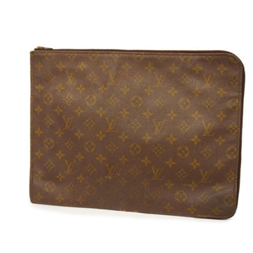 LOUIS VUITTON Clutch Bag Monogram Poche Document M53456 Brown Men's Women's