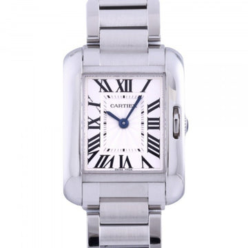 Cartier tank W5310022 silver dial used watch ladies