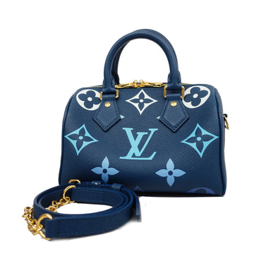 LOUIS VUITTONAuth  Monogram Empreinte Speedy Bandouliere 20 M46517 Handbag Blue