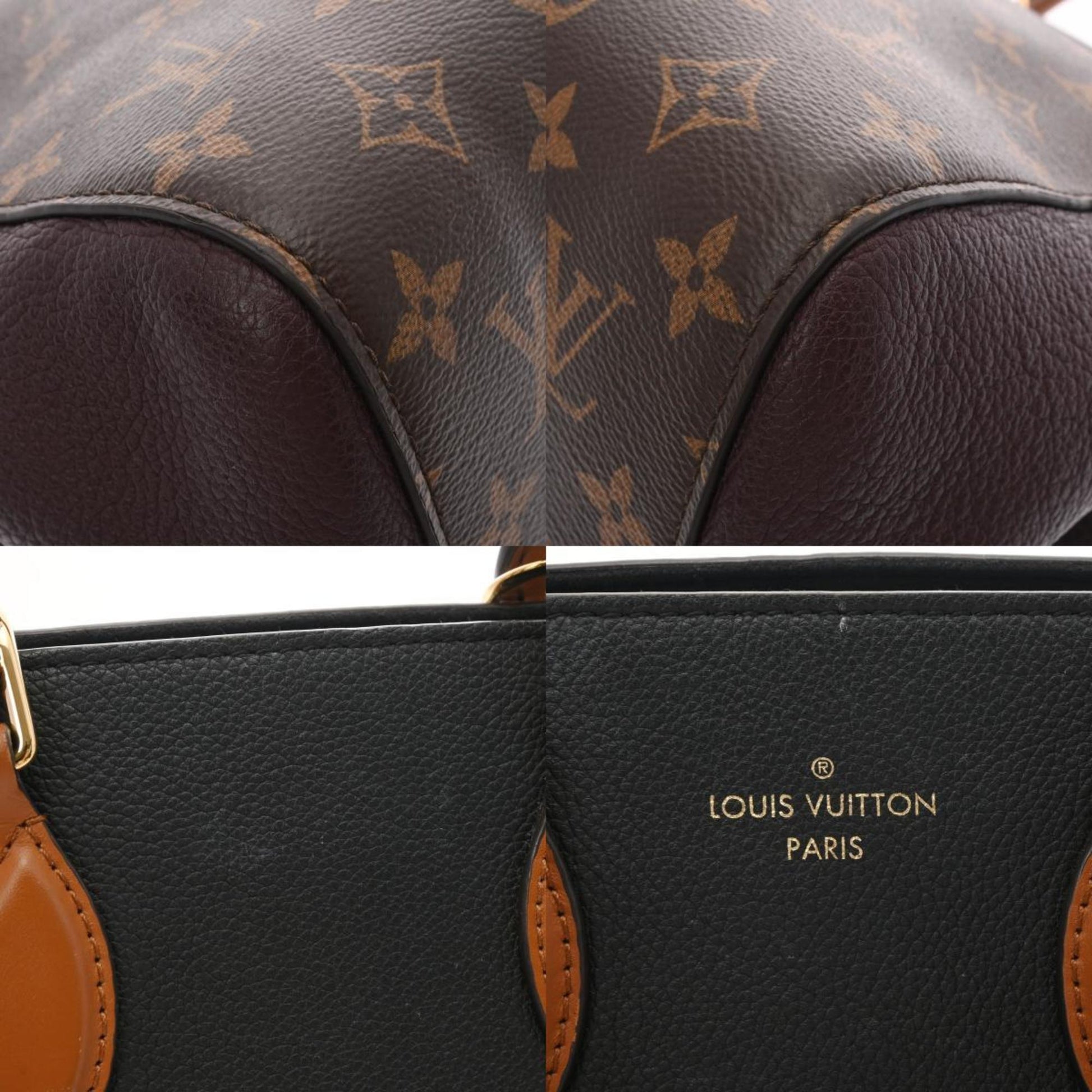 LOUIS VUITTON Monogram Fold Tote PM Three's Crème Noir M45389 Women's  Canvas Bag