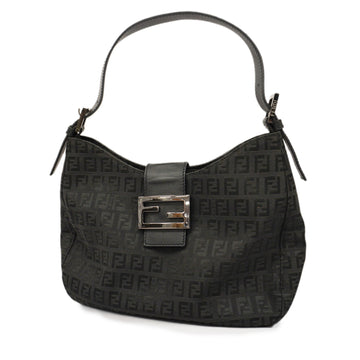 FENDIAuth  Zucchino Women's Nylon Canvas Handbag Black