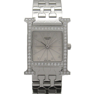 HERMES H watch Wrist Watch watch Wrist Watch HH1.230 Quartz Ivory Stainless Steel diamond