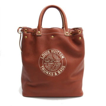 Louis Vuitton shoe bag tote Tobaco leather reddish brown