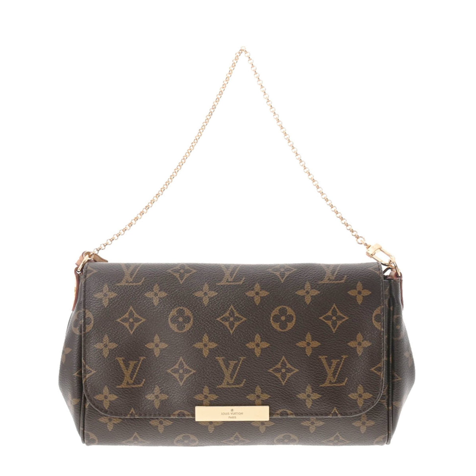 LOUIS VUITTON Favorite MM Monogram Canvas Crossbody Bag Brown