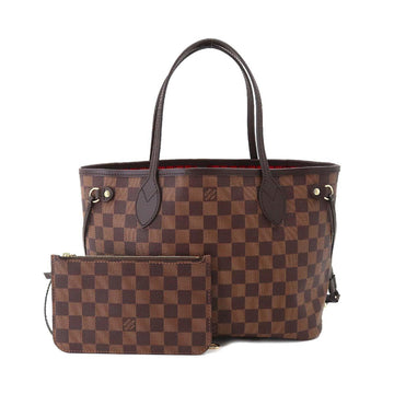 LOUIS VUITTON Damier Neverfull PM Tote Bag Brown N41359 RFID Gold Hardware Monogram