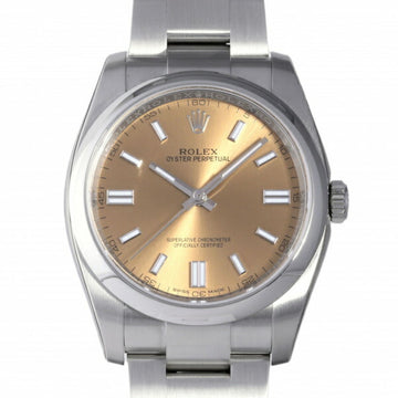 ROLEX Oyster perpetual 116000 white grape dial used watch men's