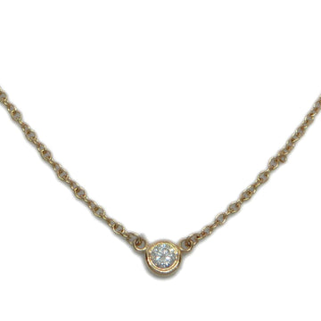 TIFFANY K18YG Diamond Visor Yard Necklace Women's