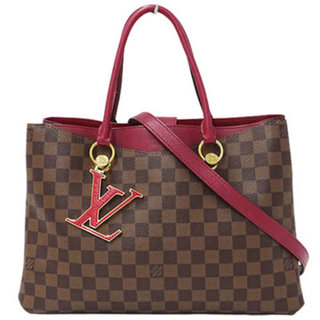 Louis Vuitton Bag Damier Women's Handbag Shoulder 2way LV Riverside N40052 Redouven Brown