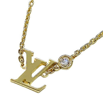 LOUIS VUITTON Necklace Women's 750YG Diamond Pandantif Idile Blossom LV Yellow Gold Q93626 Polished