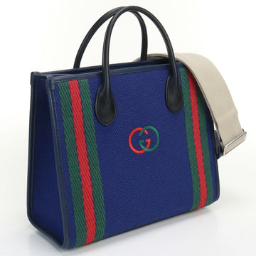 GUCCI Interlocking G Tote 701737 Bag Cotton Women's