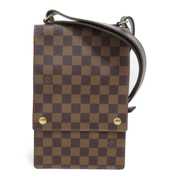 LOUIS VUITTON Portobello Shoulder Bag Brown Ebene Damier PVC coated canvas N45271