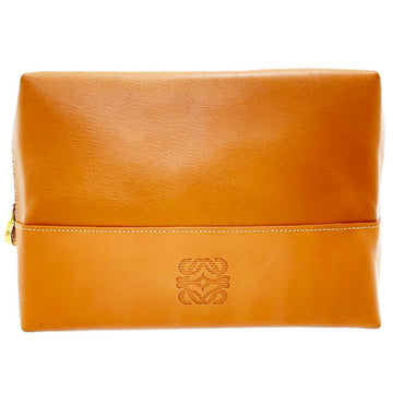 LOEWE Pouch Anagram Multi Leather Brown Bag in