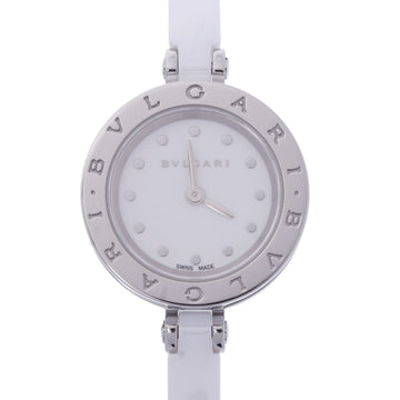 BVLGARI B-ZERO1 Bangle Watch S Size BZ23SC Women's SS/White Ceramic Quartz White Dial