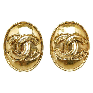 CHANEL Cocomark drop earrings gold plated ladies