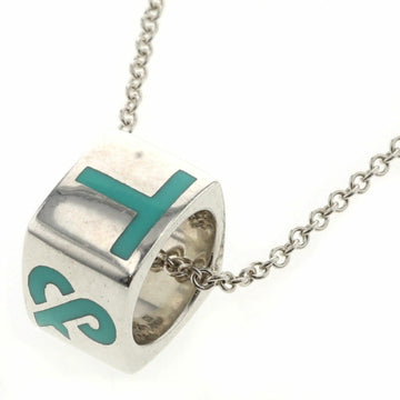 TIFFANY necklace Ella T&CO. square mini silver 925 enamel ladies &Co.