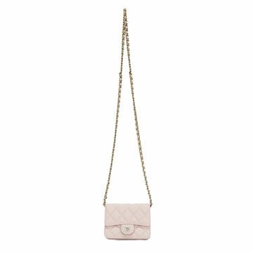 CHANEL matelasse chain shoulder bag caviar skin AP2727 pink ladies