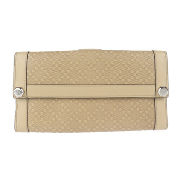 GUCCI Diamante W hook long wallet 231839 PVC leather beige