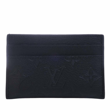 LOUIS VUITTON Monogram Shadow Porto Cult Double Card Case M81415 Black Ladies