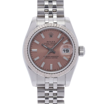 ROLEX Datejust 179174 Ladies SS WG Watch Automatic Winding Pink Dial