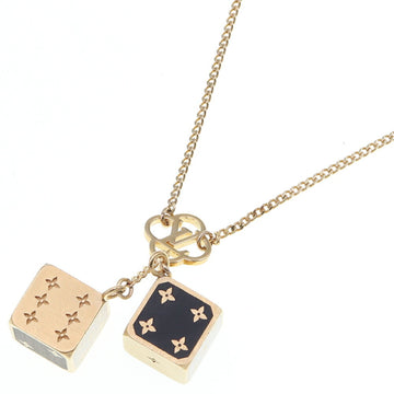 LOUIS VUITTON Necklace Collier Game On MP2914 White Black Metal 2021 Cruise Collection Dice