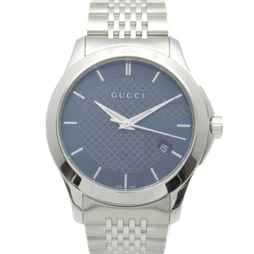 GUCCI G Timeless Wrist Watch Watch Wrist Watch 126.4 Quartz Blue Stainless Steel 126.4
