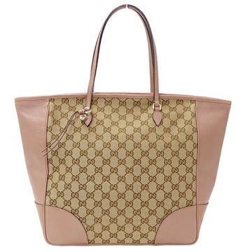 GUCCI Bag Ladies Brie Tote GG Canvas Beige Pink 323671